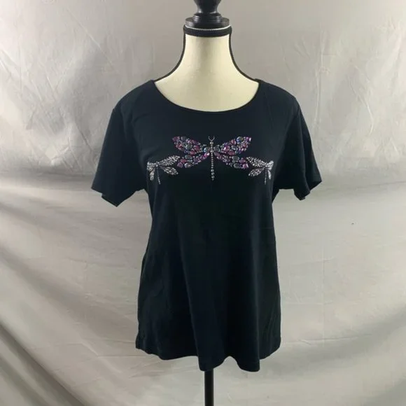 Butterfly Rhinstone T- Shirt - Picture 2 of 5